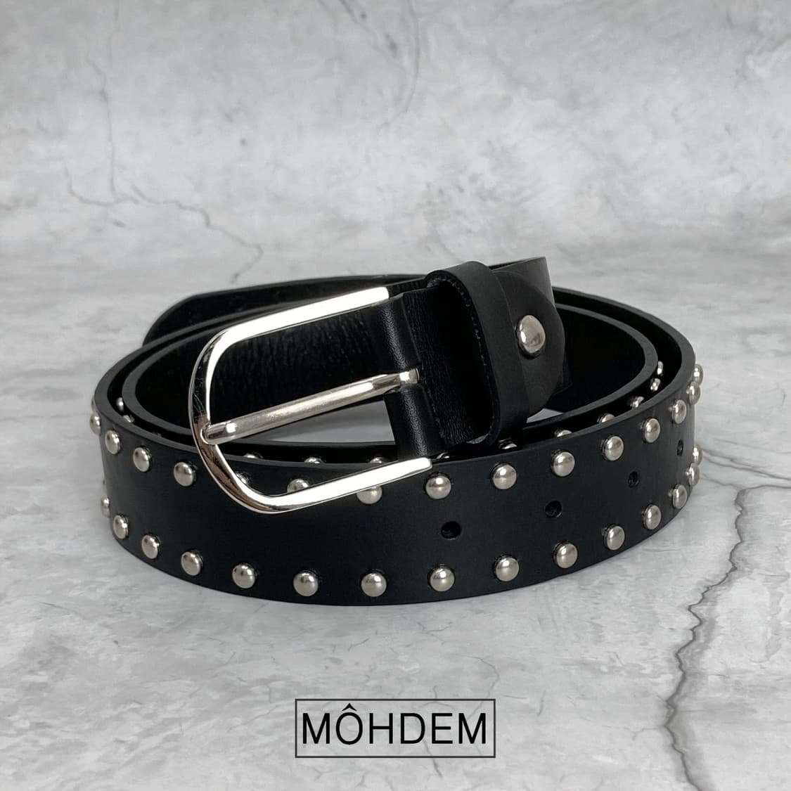[Unisex] 볼스터드 이테리가죽 벨트 상품이미지4