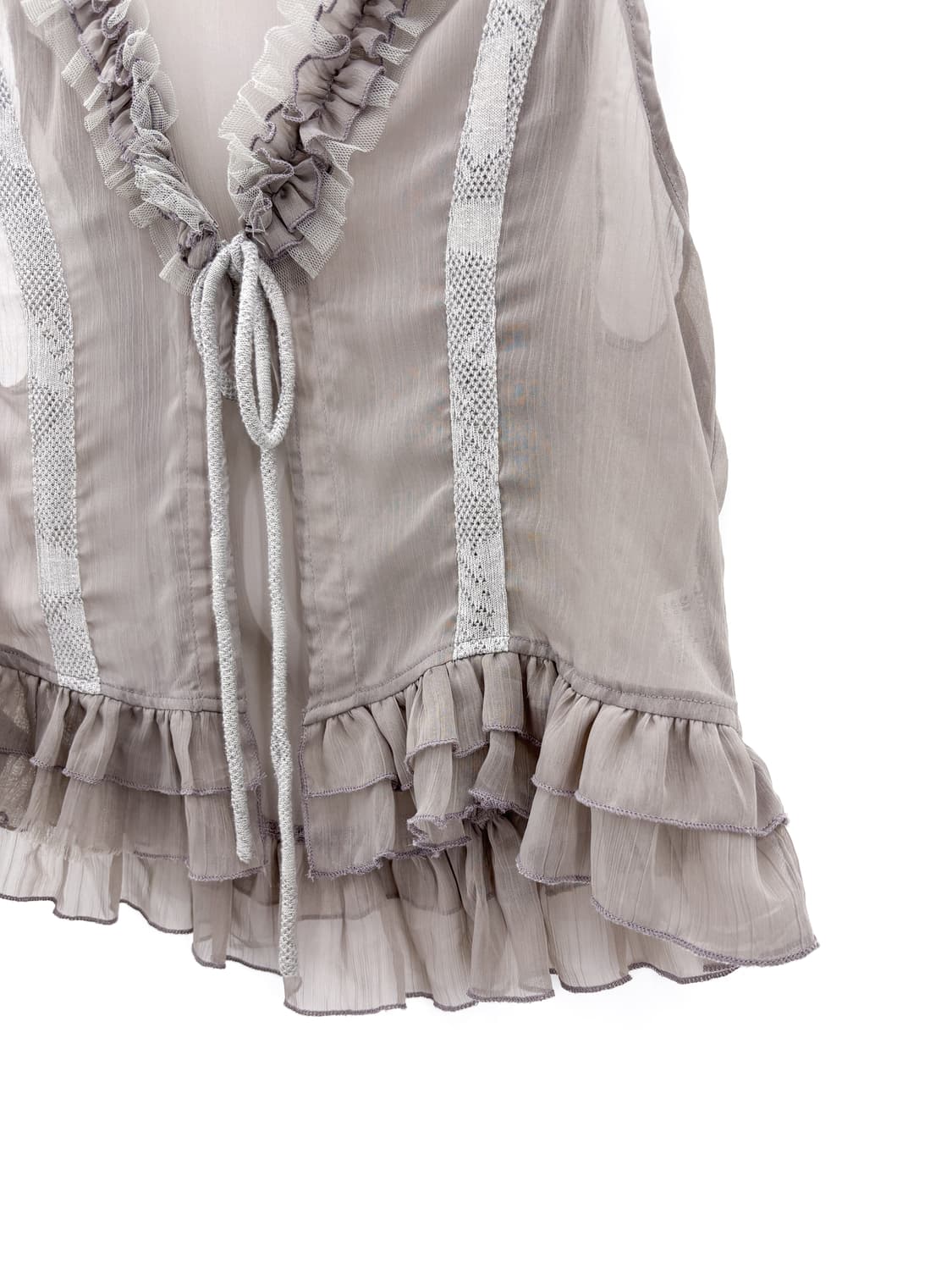 빈티지 레이스 레이어링 베스트 상품이미지5