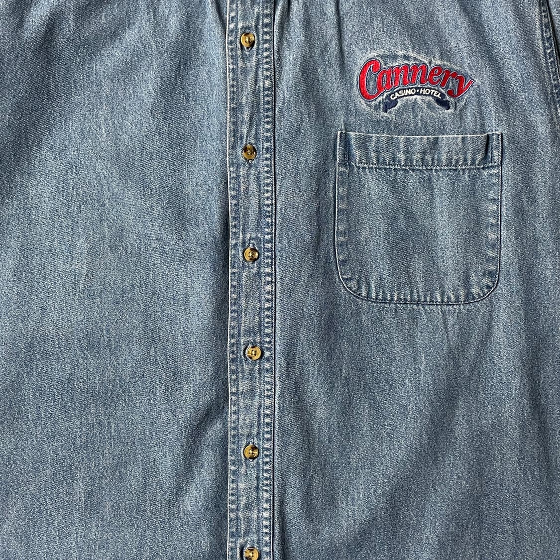 IMPOTEX USA 빈티지 코튼 데님 셔츠 A00551 상품이미지3