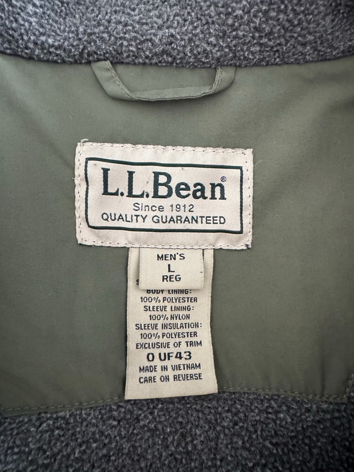 [L] 00s 엘엘빈 ll bean 웜업 자켓 올리브 상품이미지3