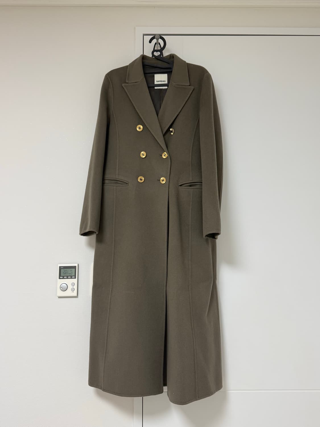 산드로 더블 버튼 롱코트 상품이미지3