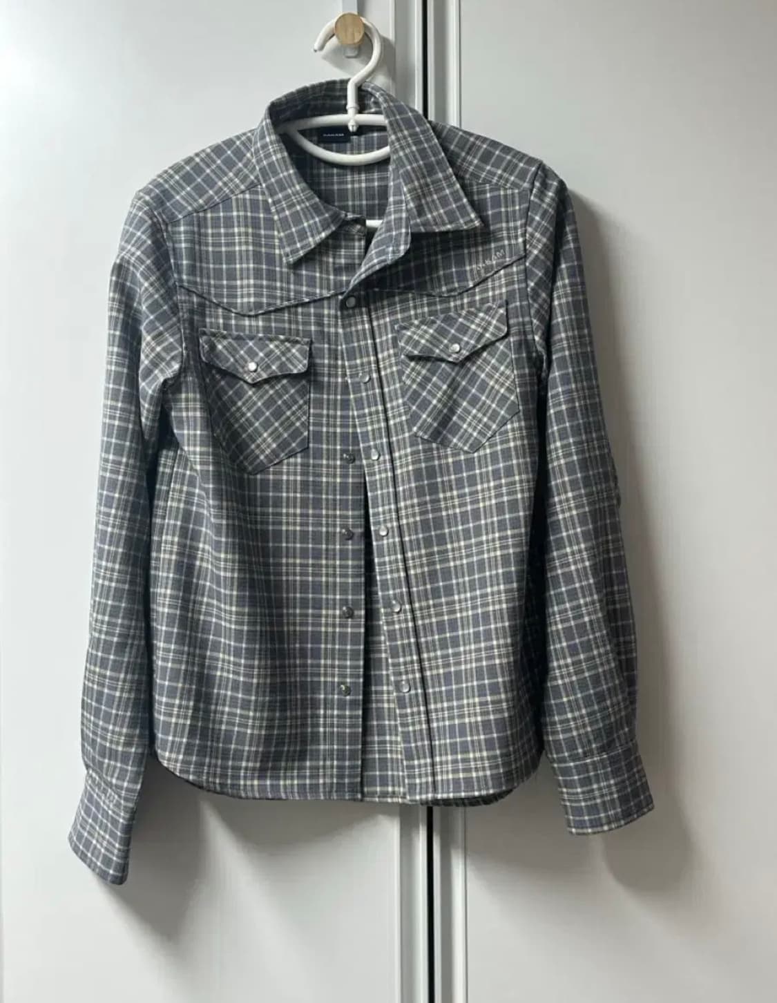 아캄 western check shirts (Blue) 상품이미지4
