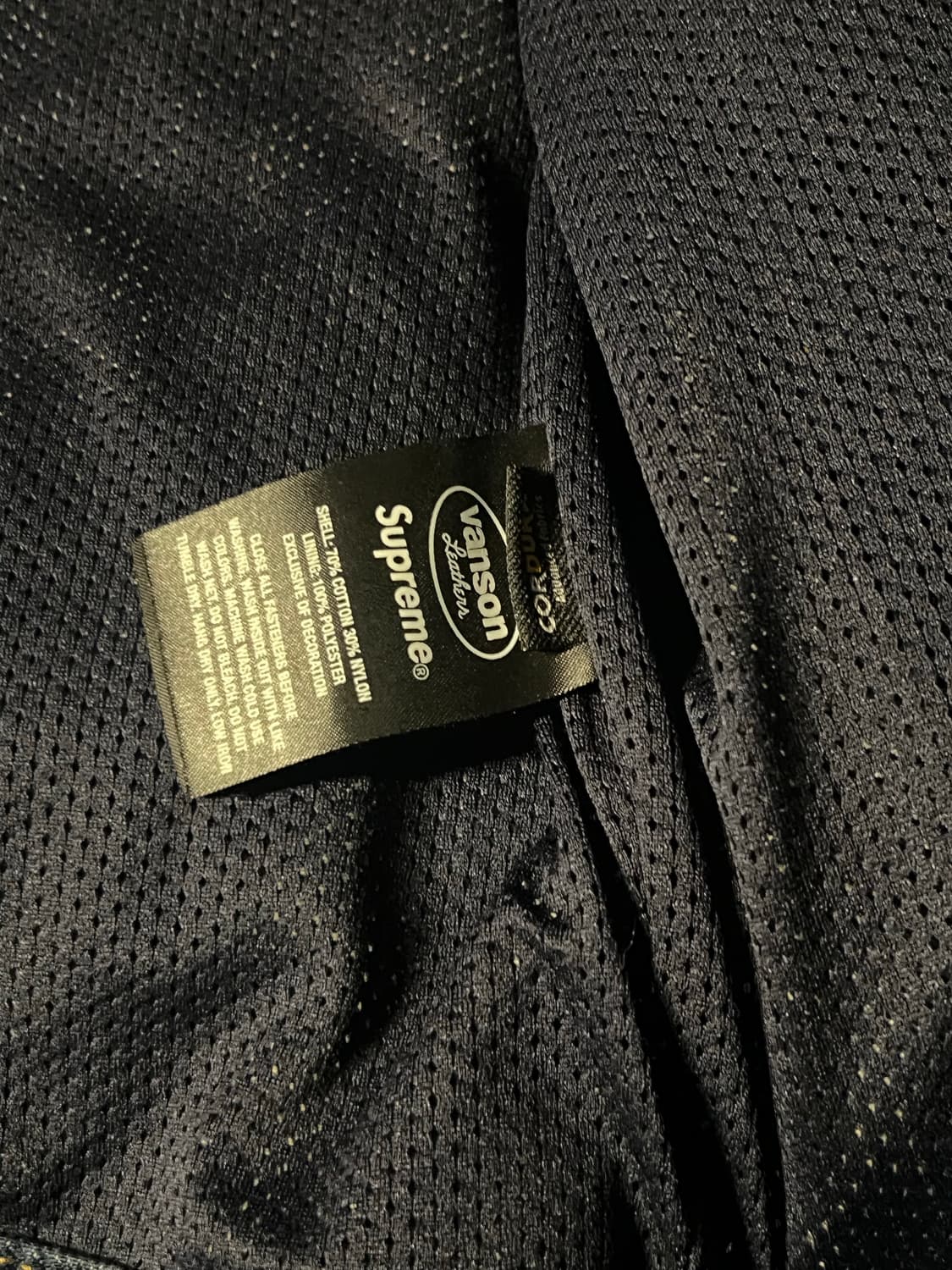 슈프림x밴슨 레더스 코듀라 데님 자켓 블루 L 상품이미지4