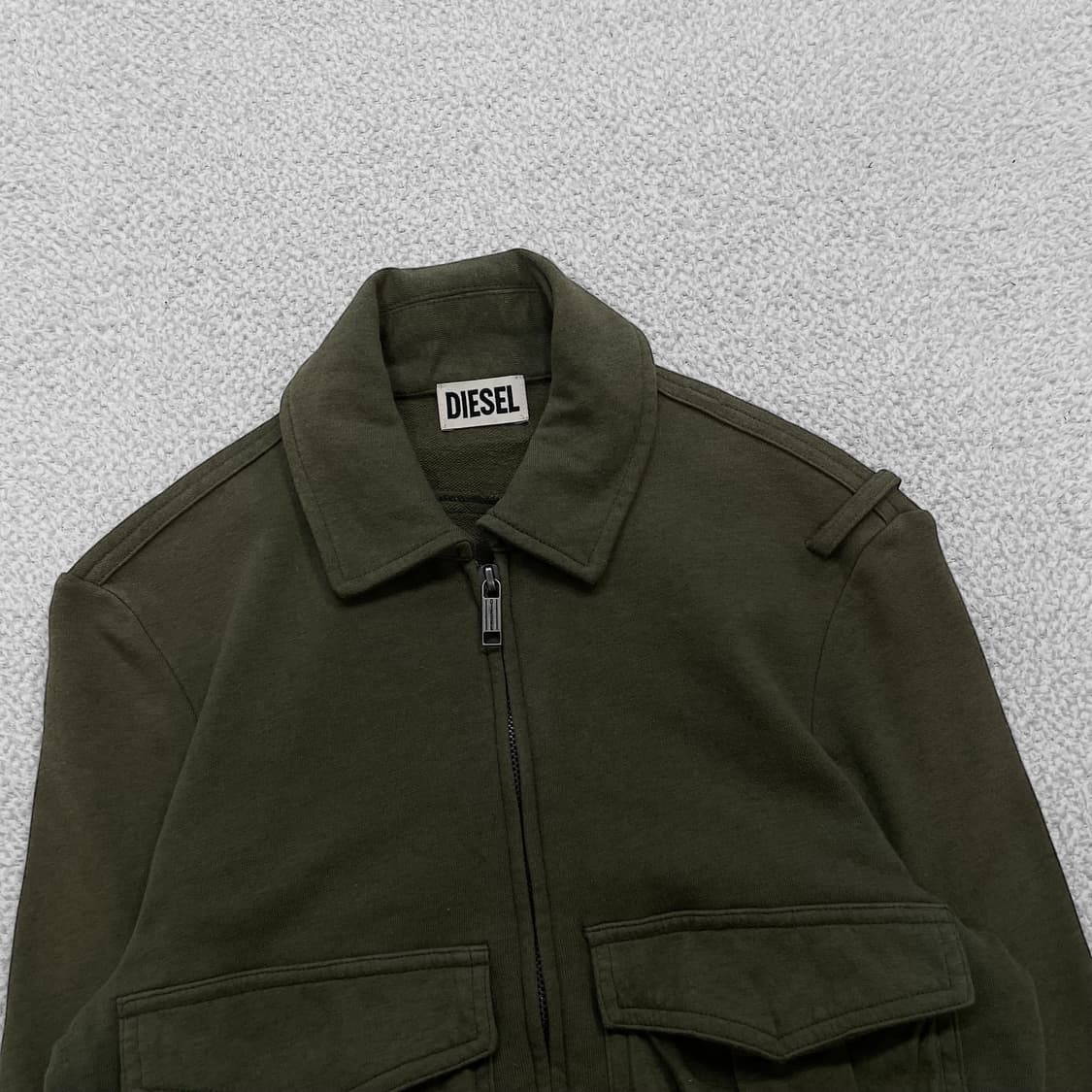 디젤 크롭 밀리터리 자켓 카키 상품이미지3