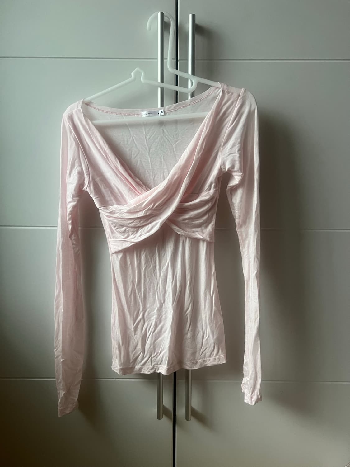 레이즈미야 아오이 리본 발레 셔링 티 PORCELAIN M 상품이미지3