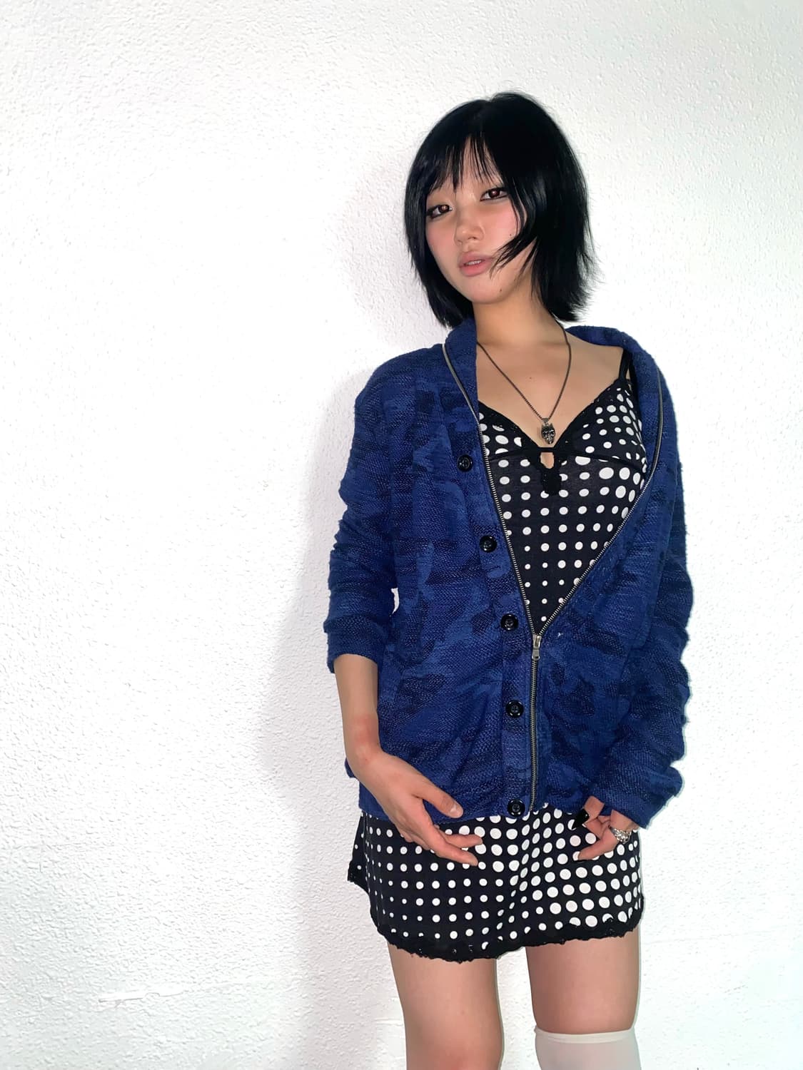 'SEMENTIC DESIGN' blue zip-up 상품이미지1