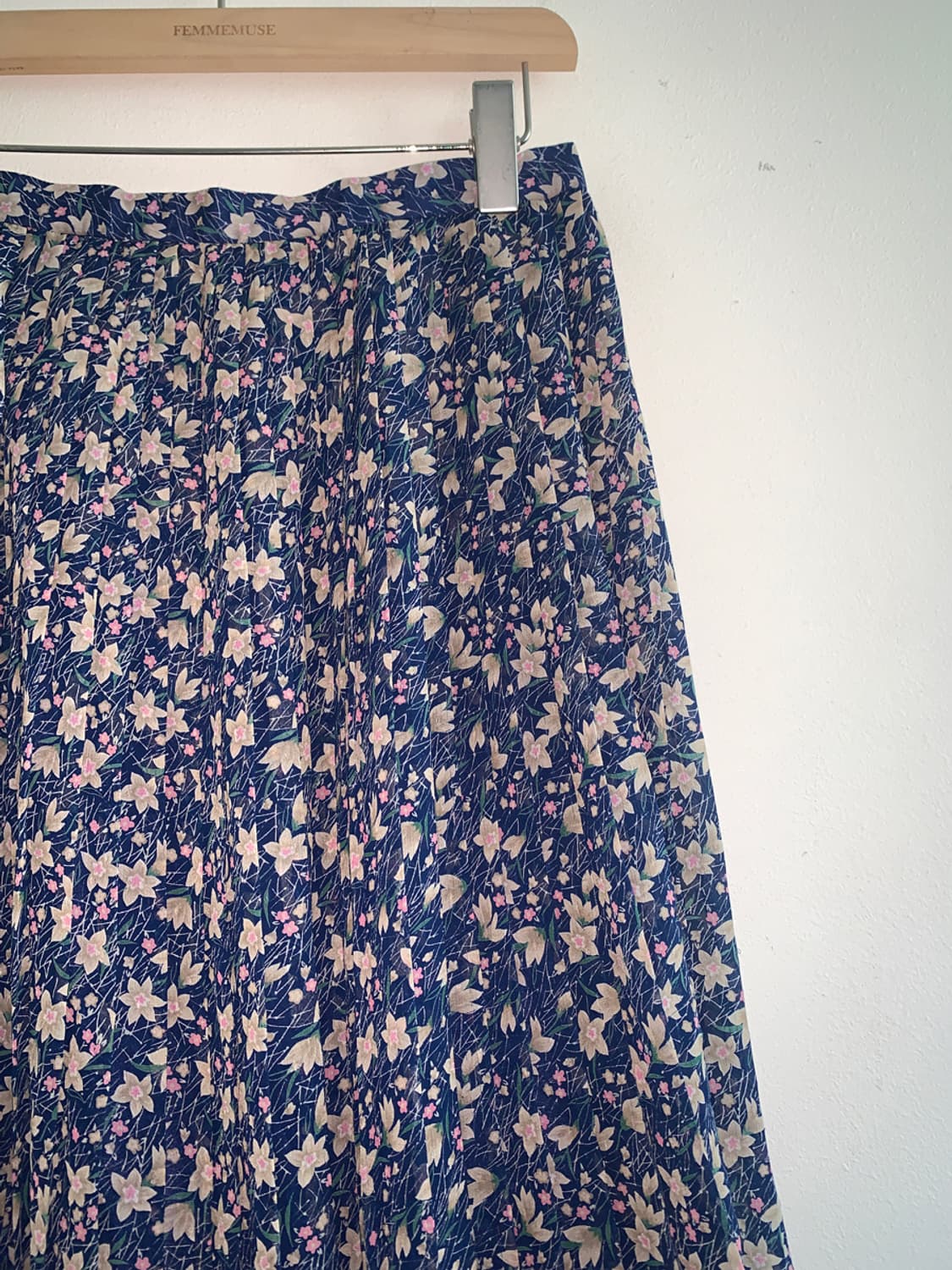 Floret long skirt(blue) 상품이미지3
