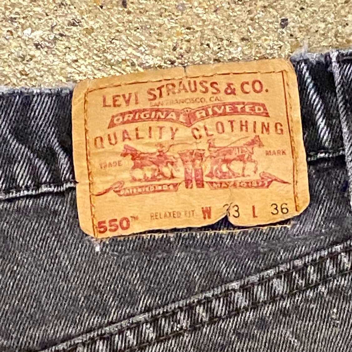 레어 90s Made in USA 빈티지 리바이스 550 블랙진 청바지 상품이미지10