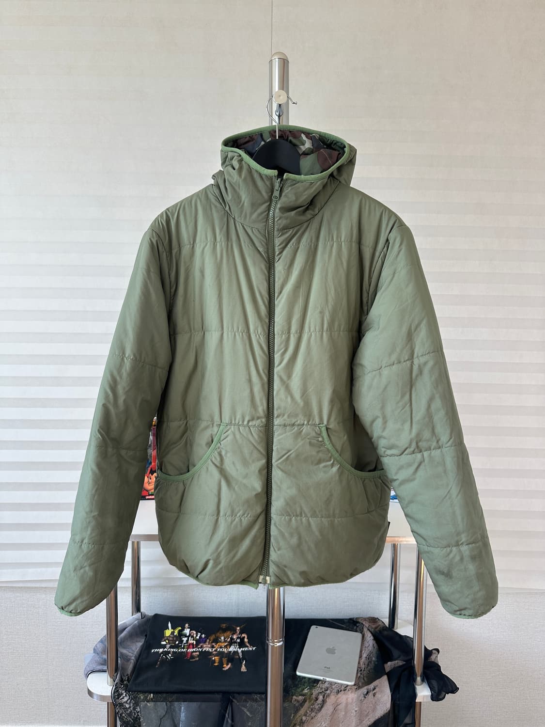 00s 스투시 카모 리버서블 패딩 자켓 상품이미지8