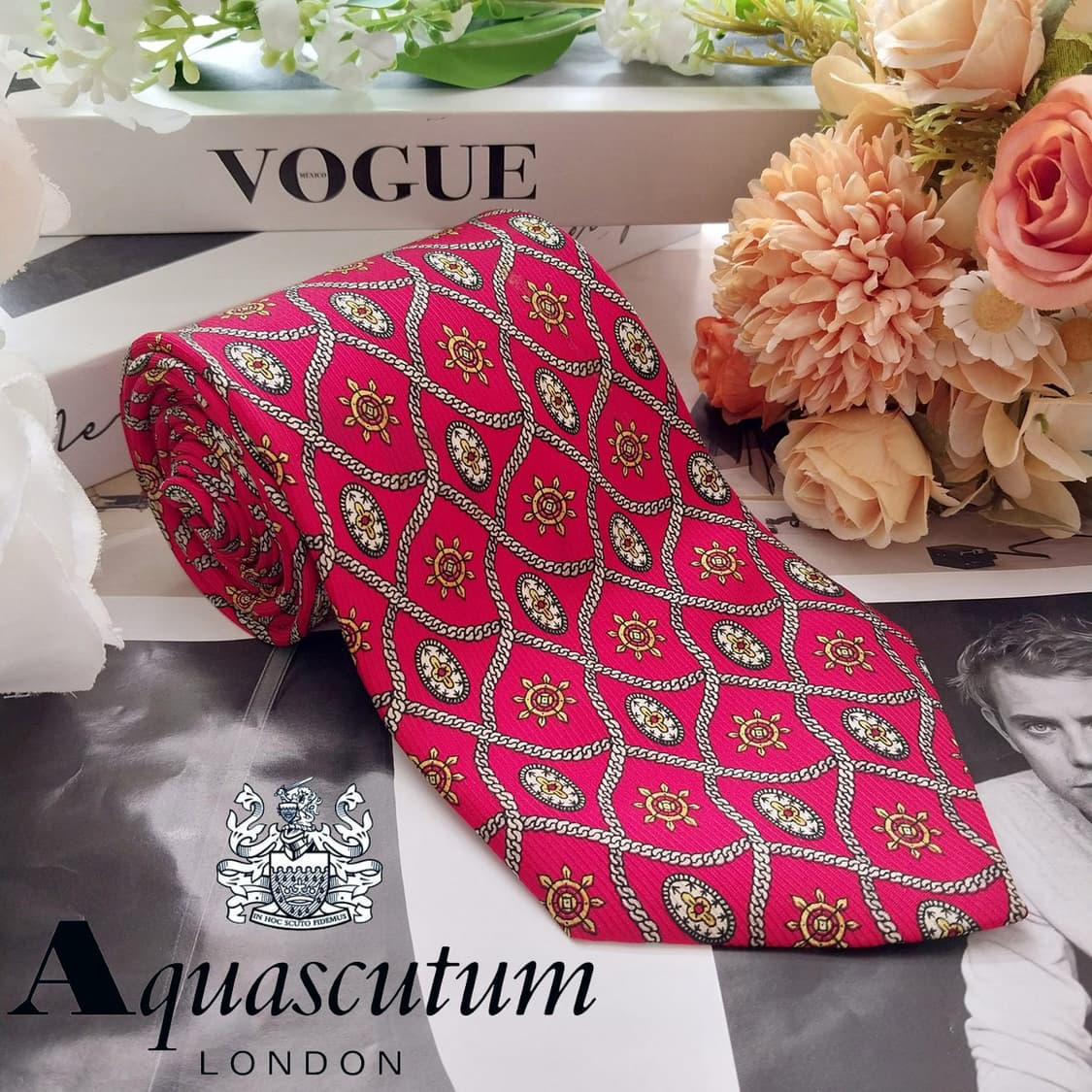 아쿠아스큐텀 넥타이 레드 오너멘탈 패턴 10cm A+등급 K2013
 상품이미지1