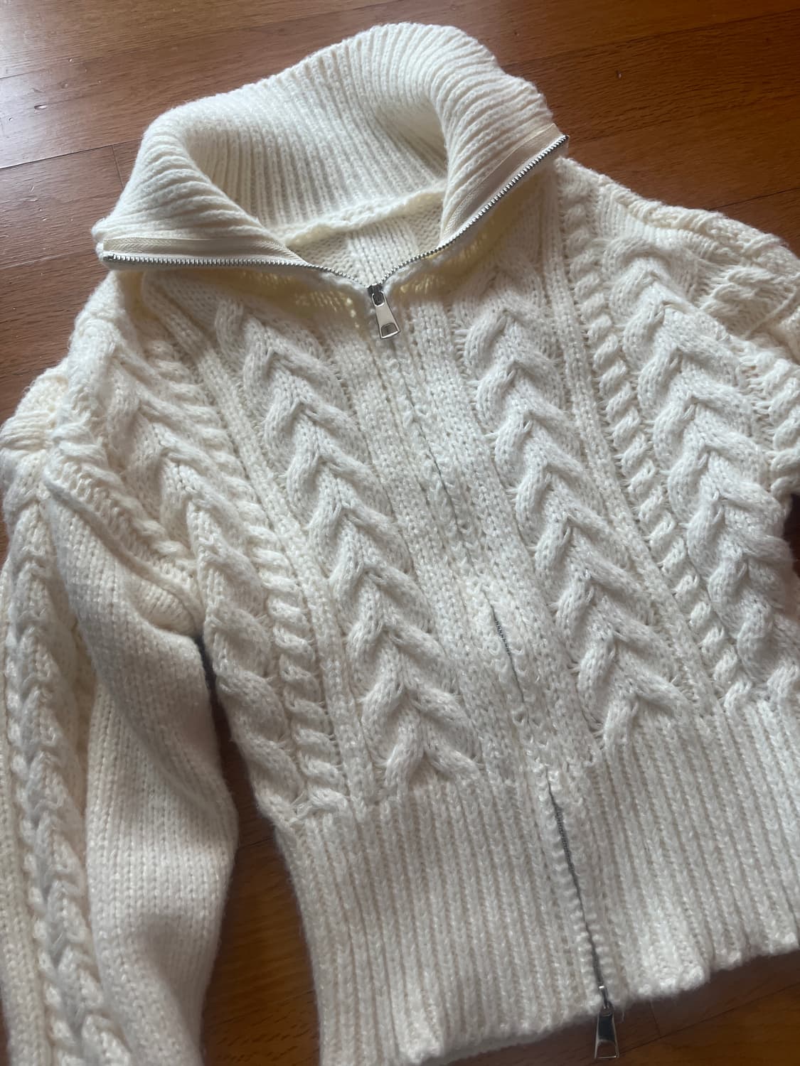 꽈배기 후드집업 상품이미지1