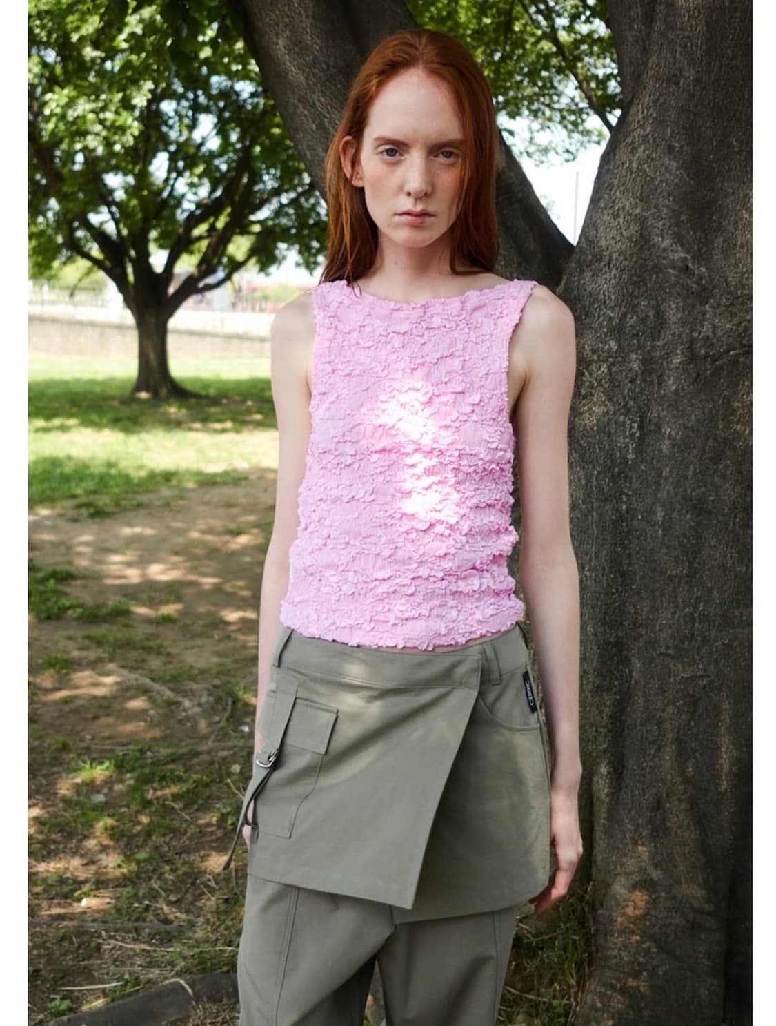 세릭 LACE BOAT NECK SLEEVELESS / PINK 상품이미지1