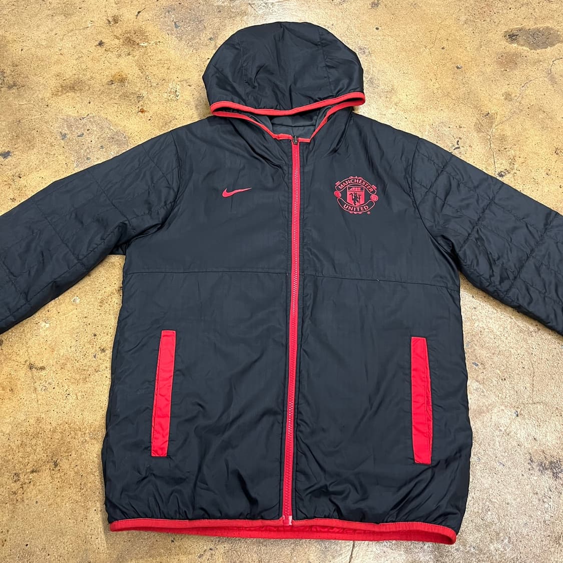 [정품/95,m] 나이키 맨유 리버시블 양면 패딩 자켓 b8 상품이미지4