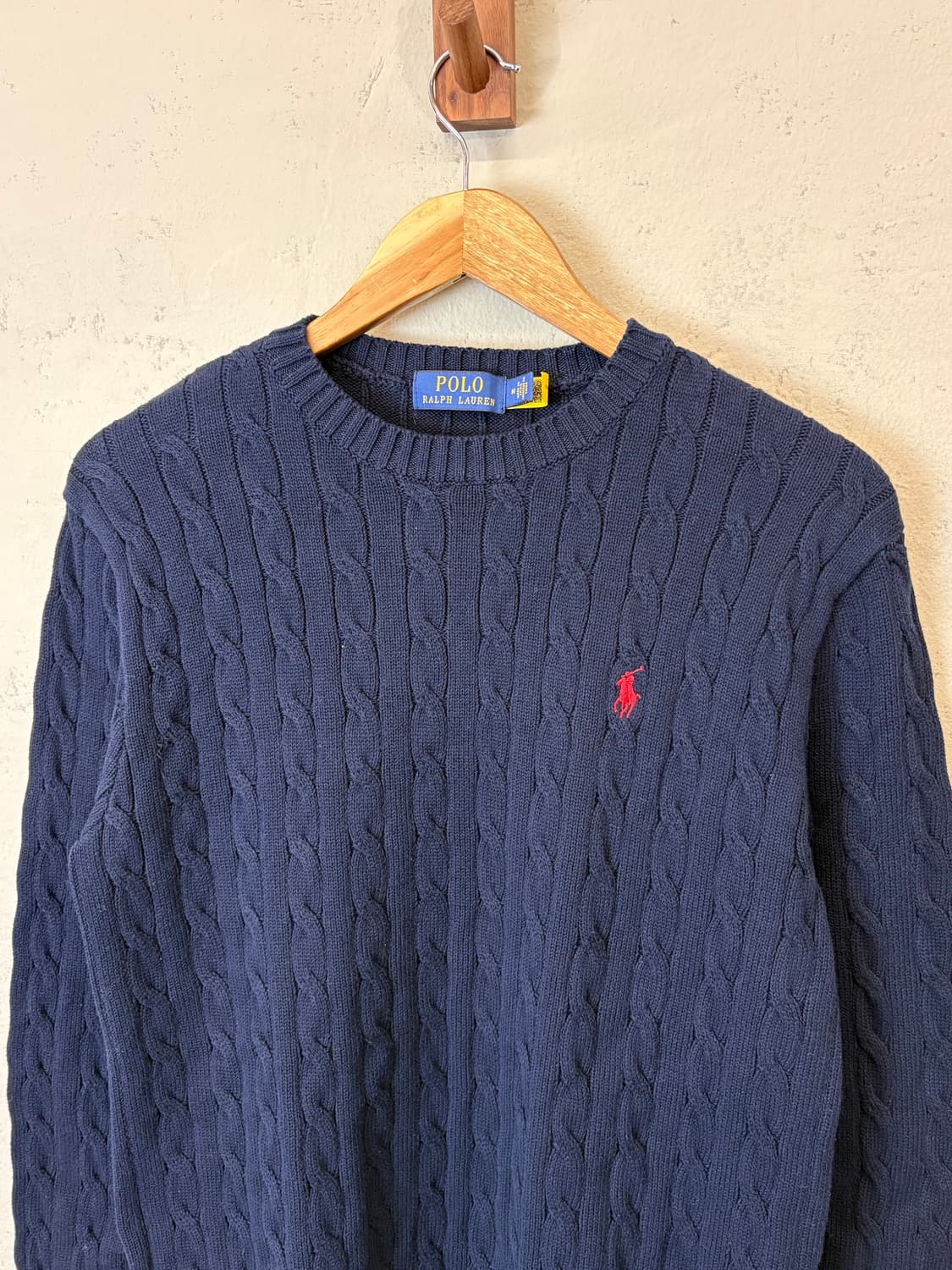 폴로랄프로렌 큐알라벨 네이비 케이블 니트 상품이미지4