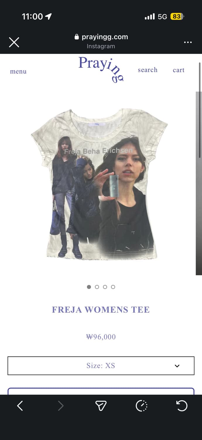 Praying Freja womens tee 상품이미지1