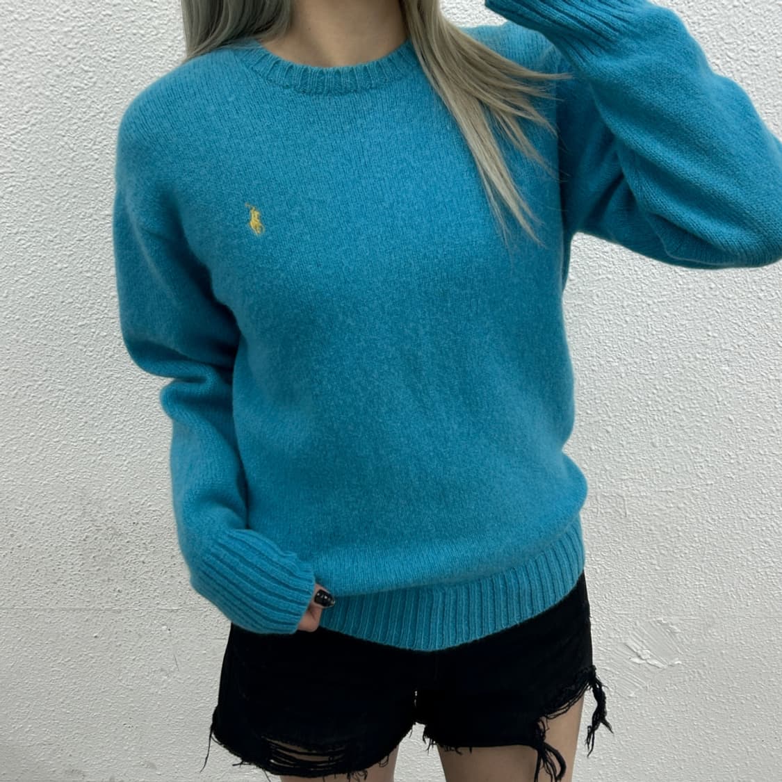 폴로 랄프로렌 옐로우포니 블루 니트 95 상품이미지1