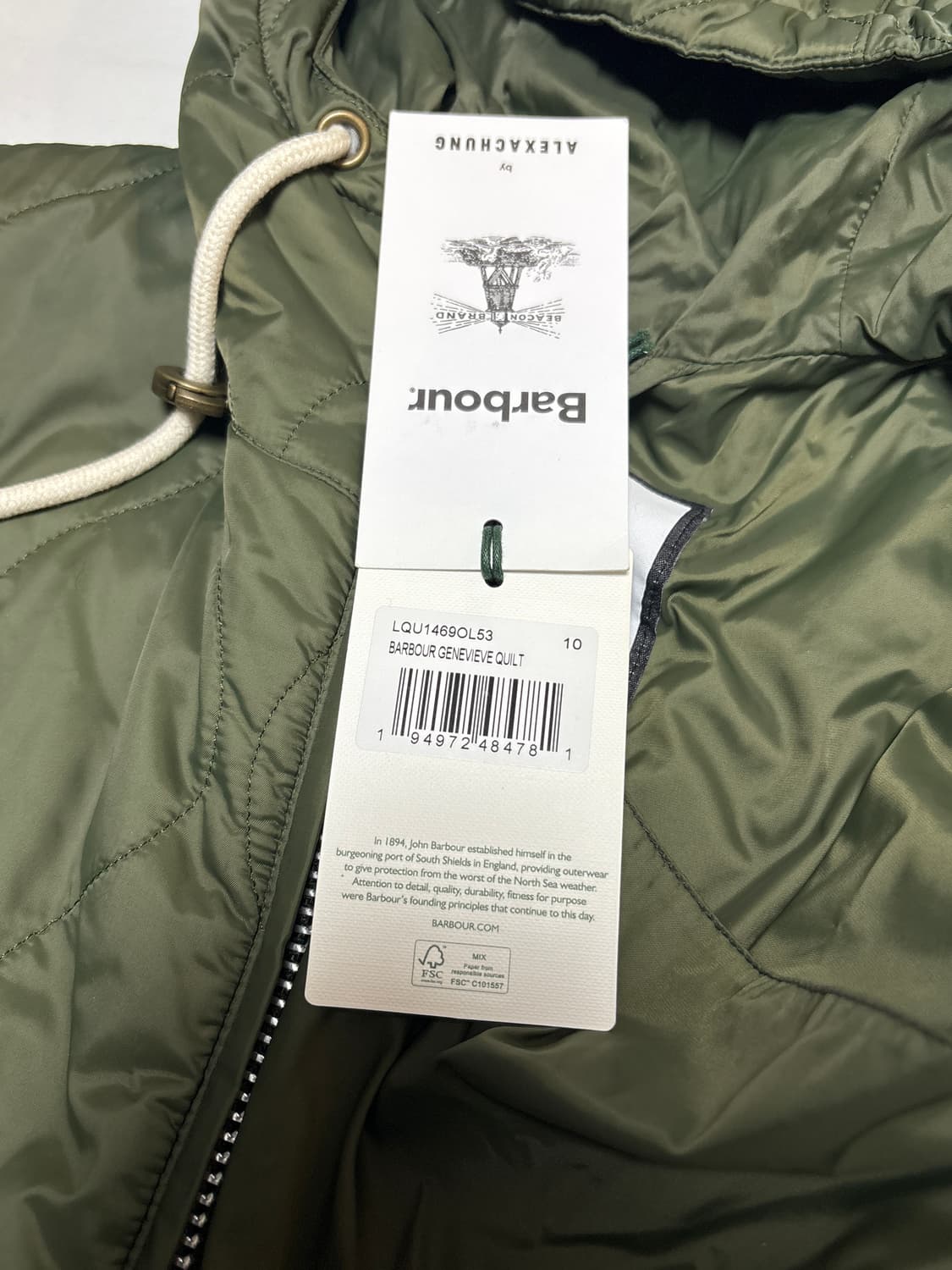 바버 알렉사청 퀄티드 후드 원피스 상품이미지3