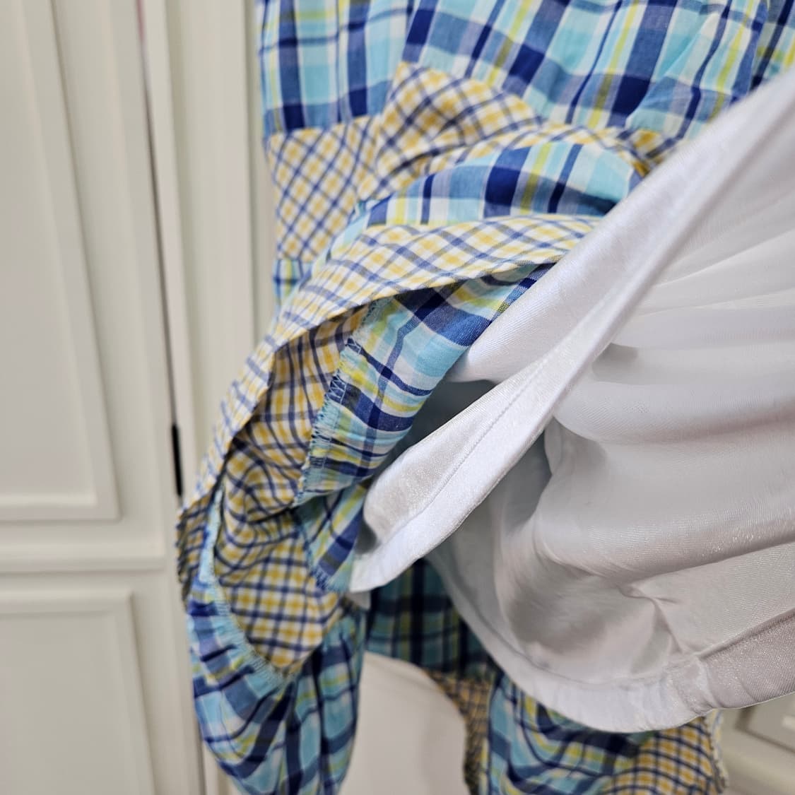 체크 믹스 원피스 상품이미지6