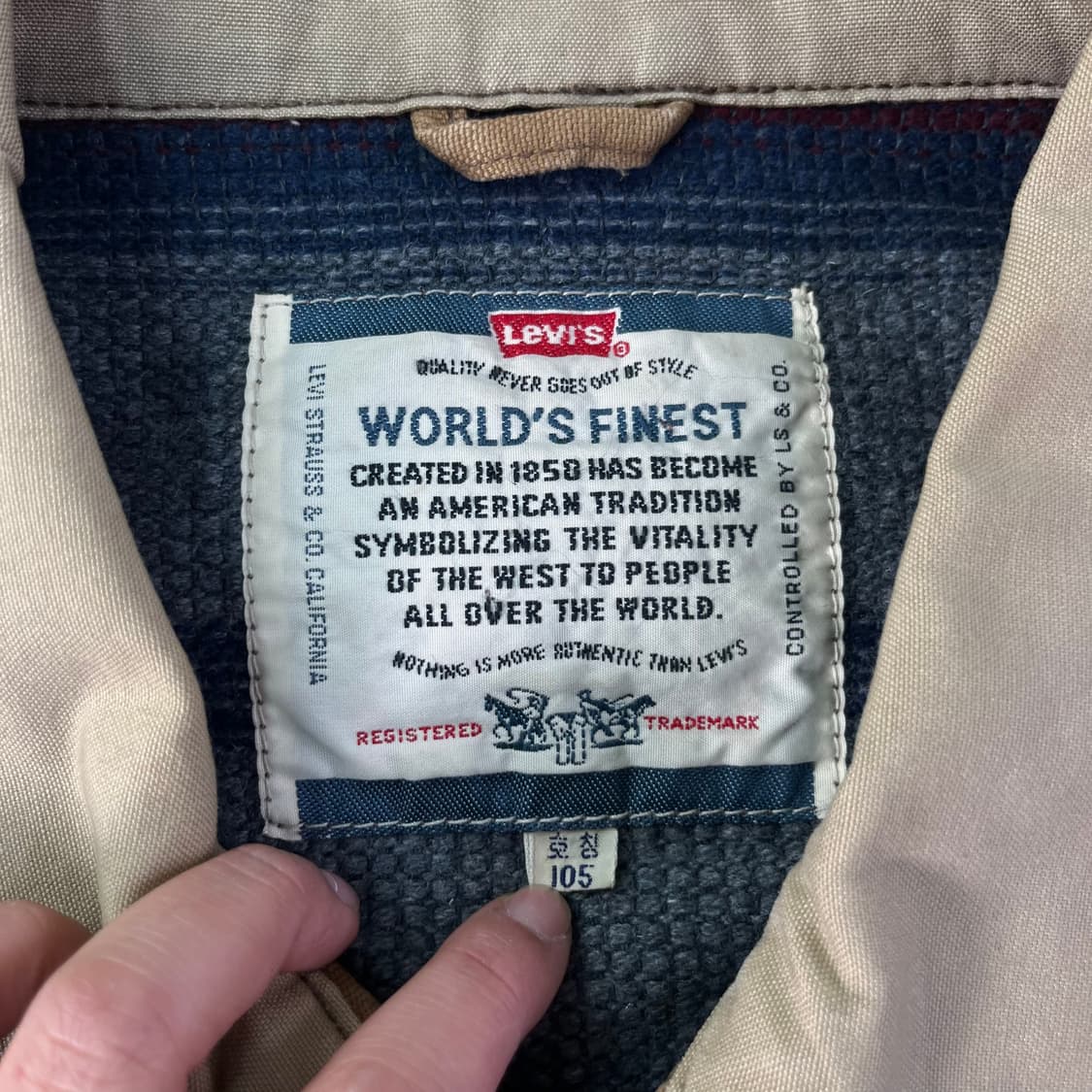 105 리바이스 90s 컨버스 다크 디트로이트 워크자켓 상품이미지3