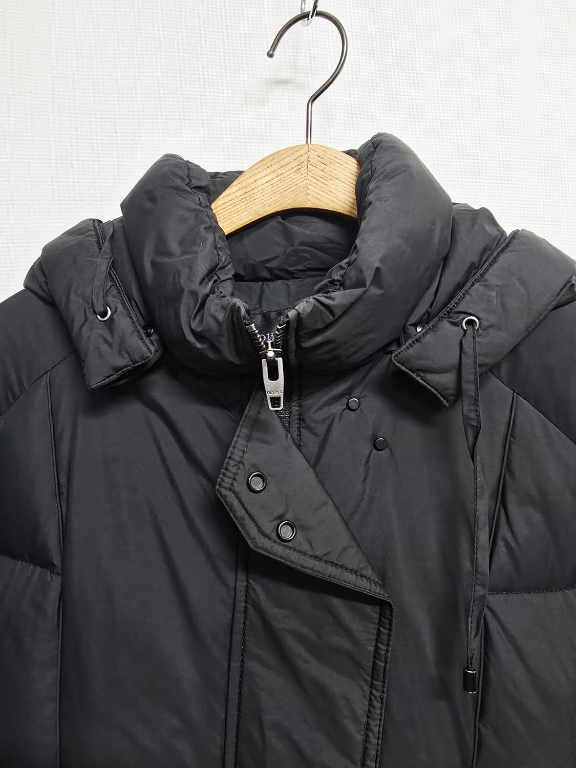 올리비아로렌 블랙 여성 다운패딩 점퍼 후드 탈부착 가능 상품이미지2