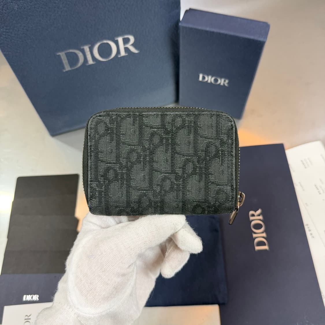 [리오브] 디올 오블리크 자카드 지퍼 코인 카드지갑 상품이미지3