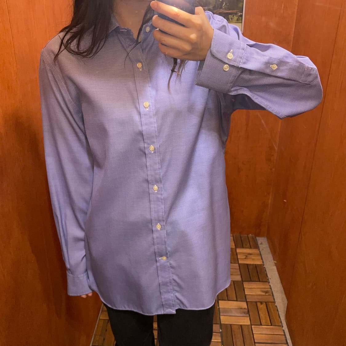 (XL) POLO 폴로 랄프로렌 슬림핏 체크 셔츠 상품이미지1
