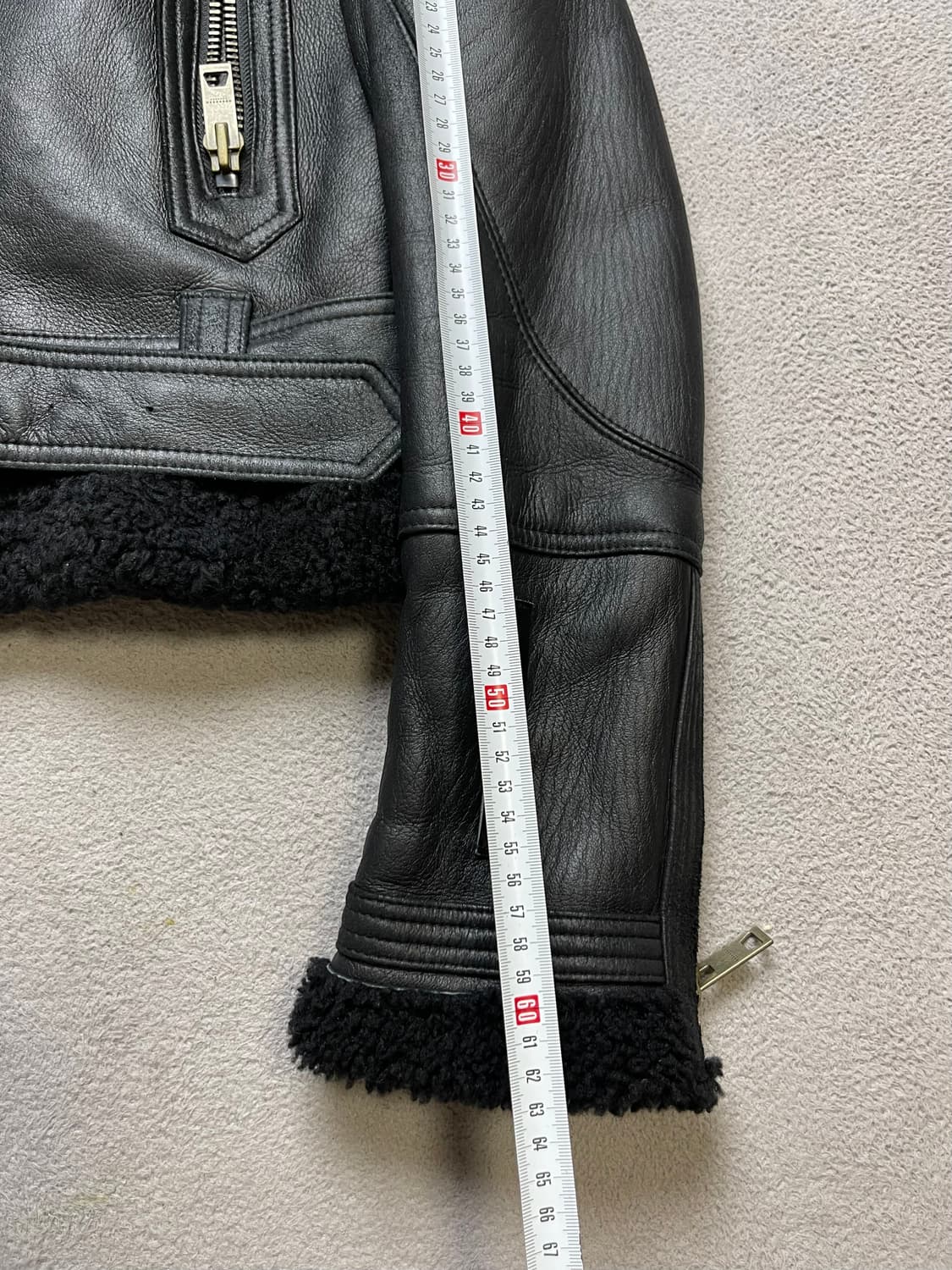 [55] 여성 양가죽 무스탕 블랙  상품이미지3