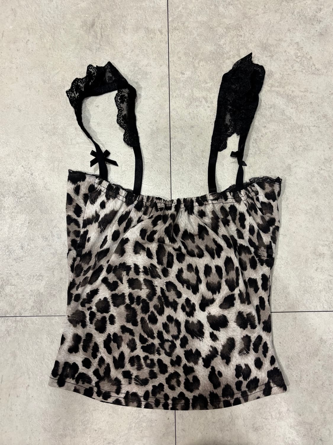 앤젤넘버555) Leopard Ribbon Sleeveless F 상품이미지8