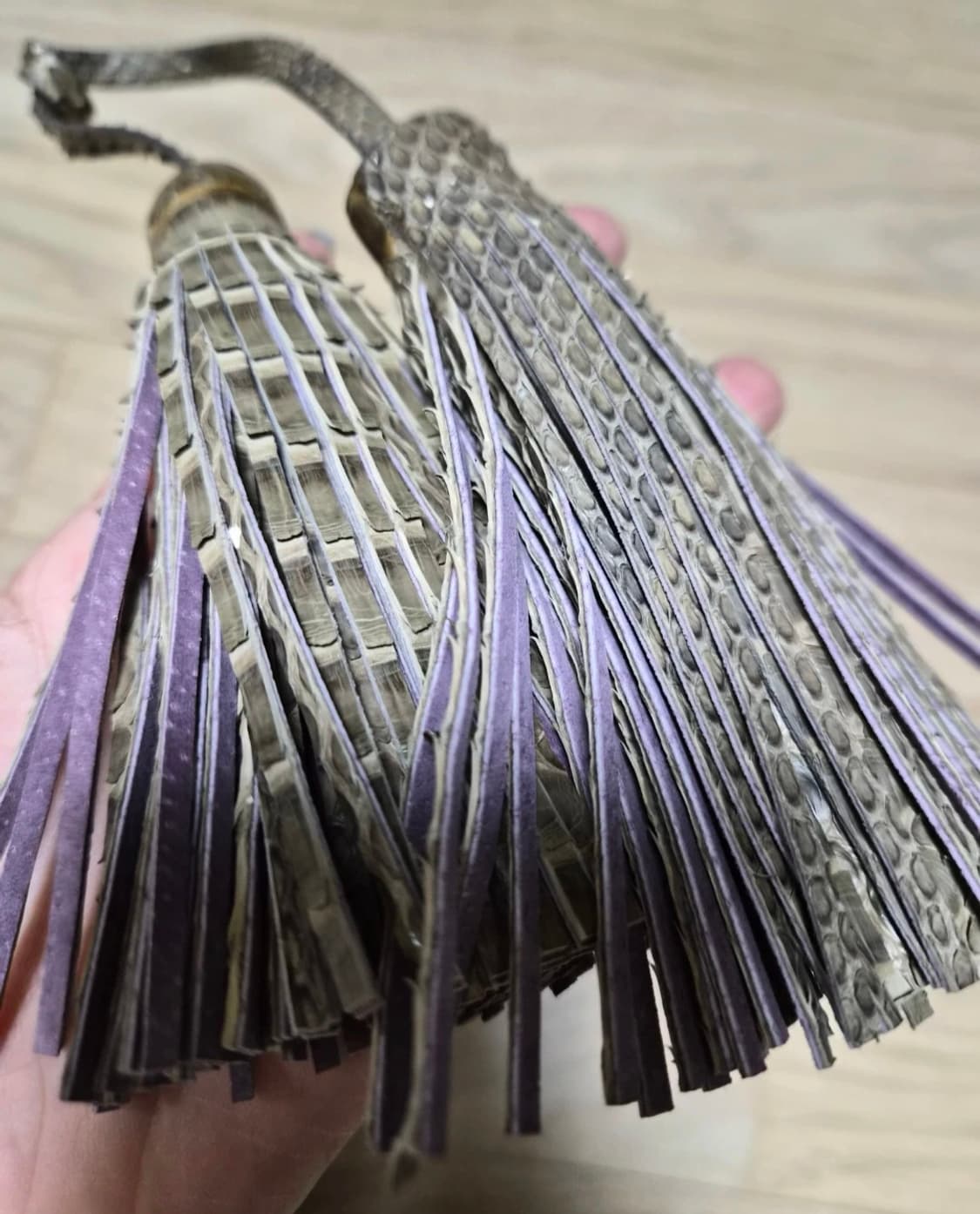 리얼 파이톤 (뱀피) 태슬 장식 (미사용) 상품이미지9