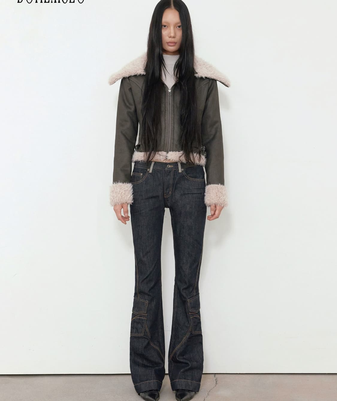 보헤미안서울 OVER COLLAR SHEARING JACKETBROWN 상품이미지1