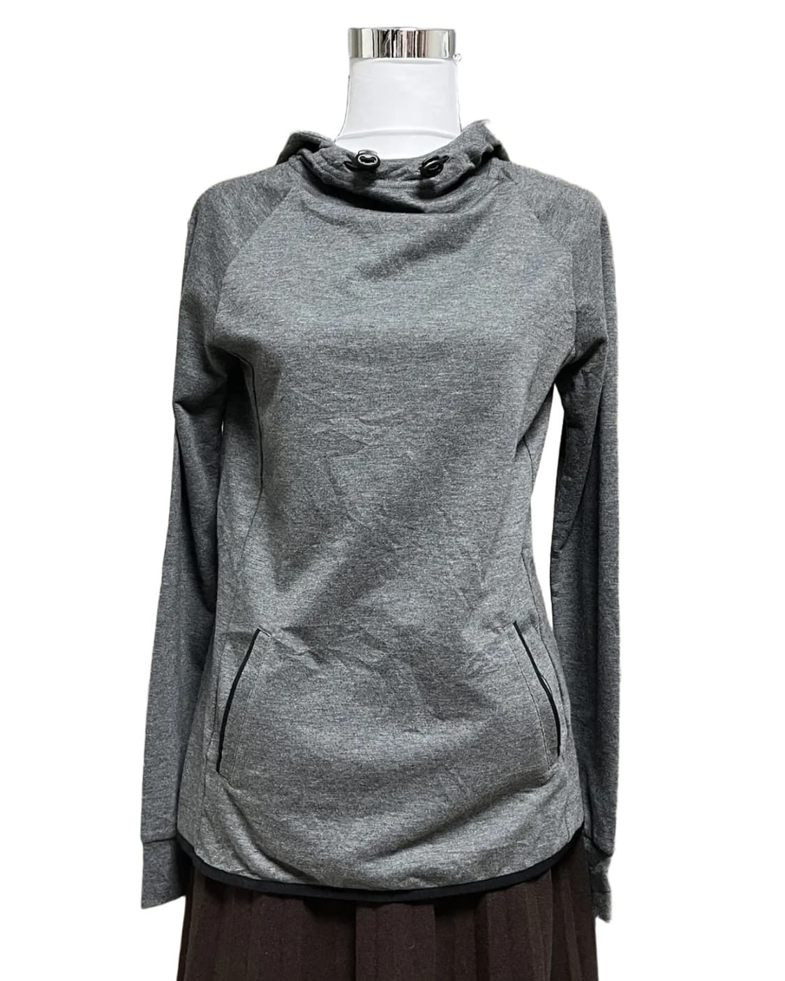 Gray thumb hole hoodie 상품이미지3