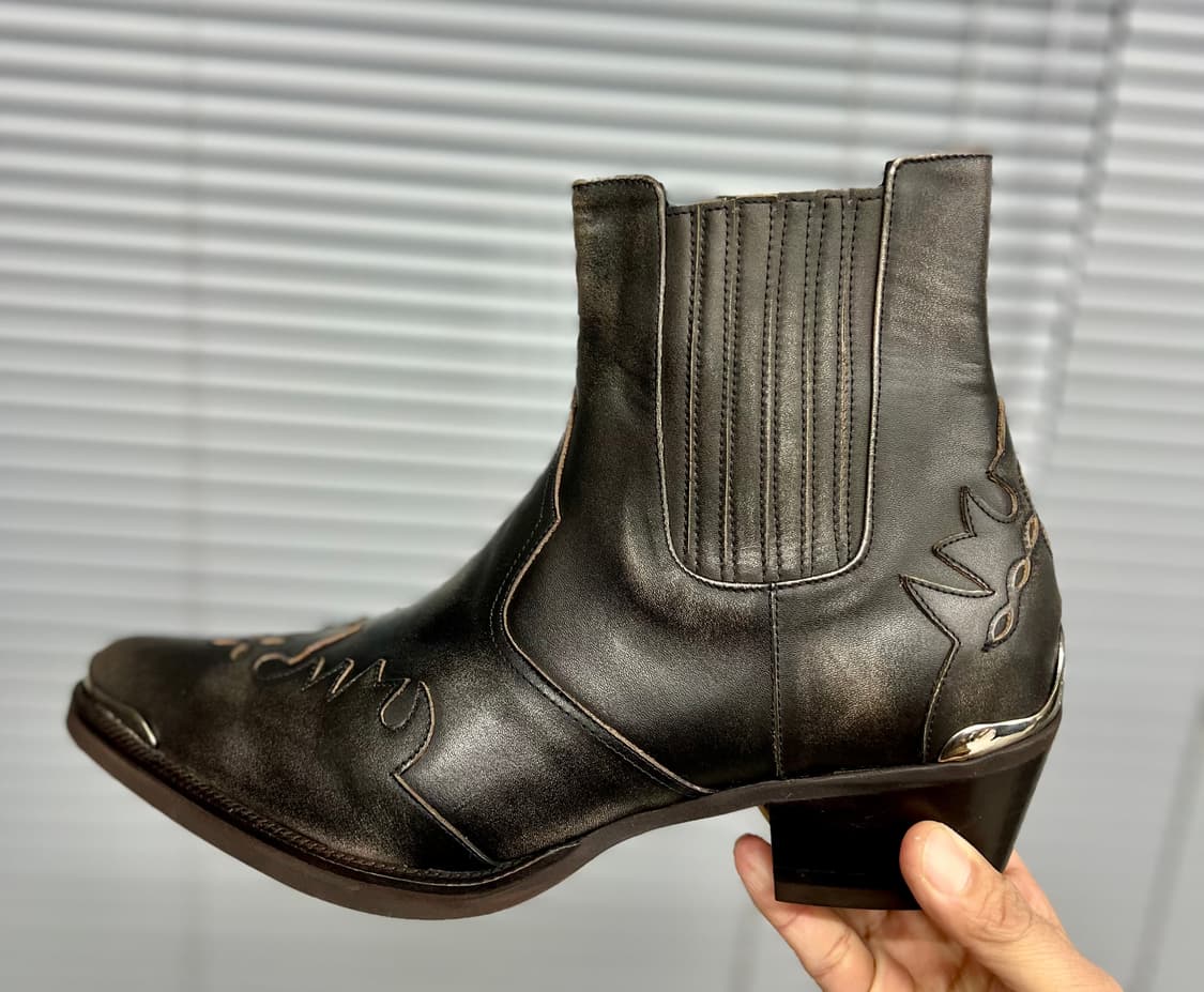 워싱누벅카키블랙  웨스턴부츠 270 상품이미지4