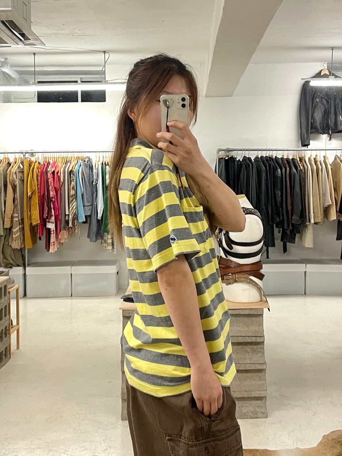 BEAMS stripe collar t-shirts 상품이미지2