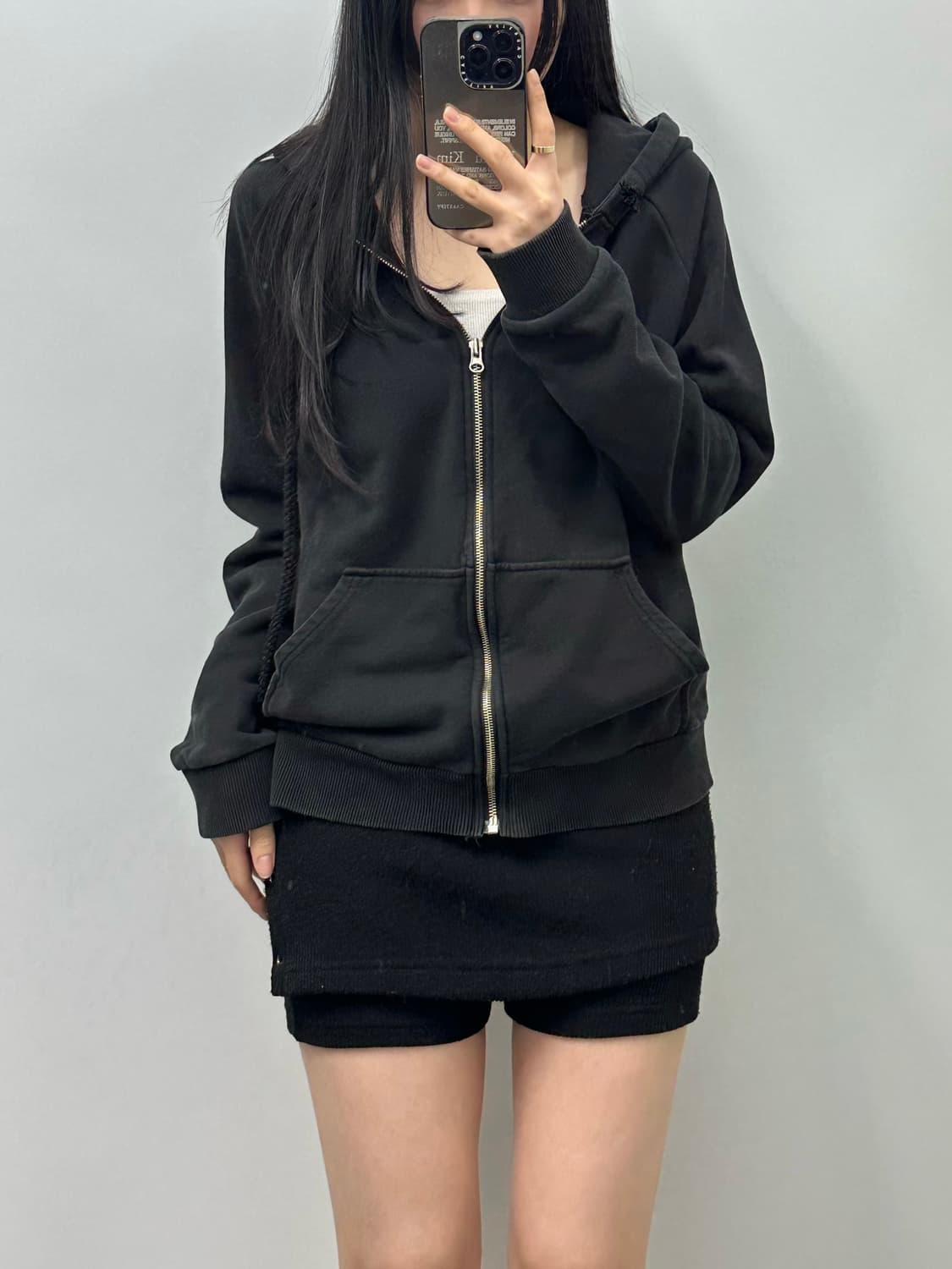 Beams 빔즈 블랙 후드집업  상품이미지1