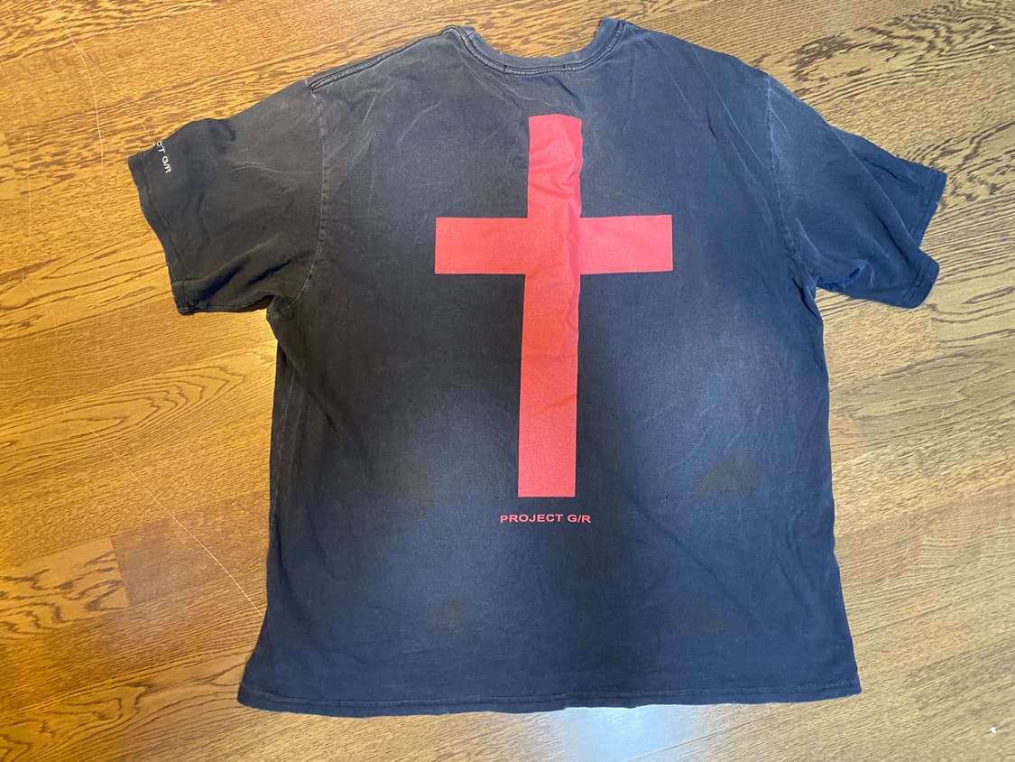 PROJECT GR 선데이 스쿨 빈티지 워싱 티셔츠 os 챠콜 상품이미지5