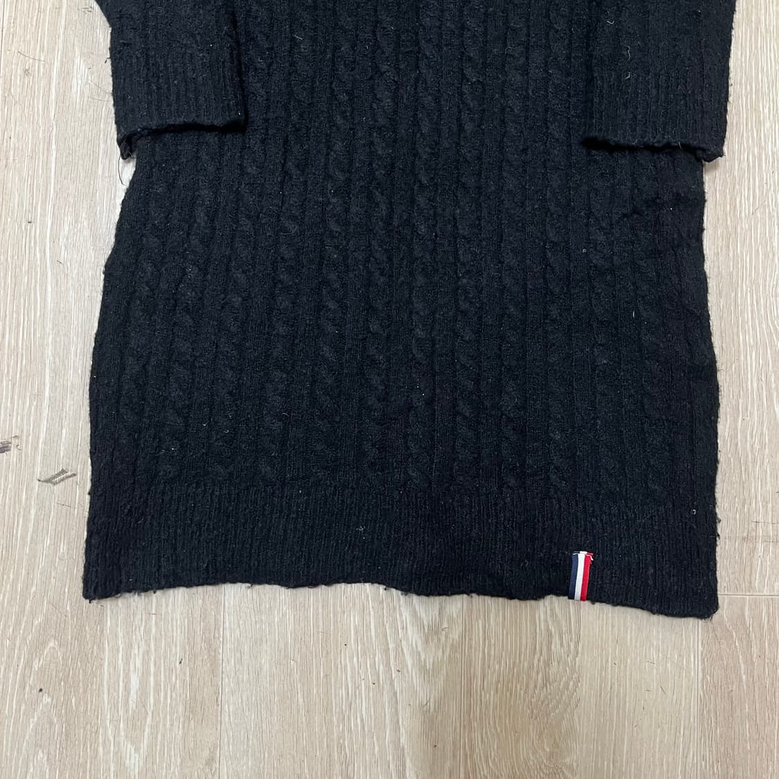 몽클레어 Moncler 여성 시그니처 자수 와펜 꽈배기 롱 니트 S(90 상품이미지5