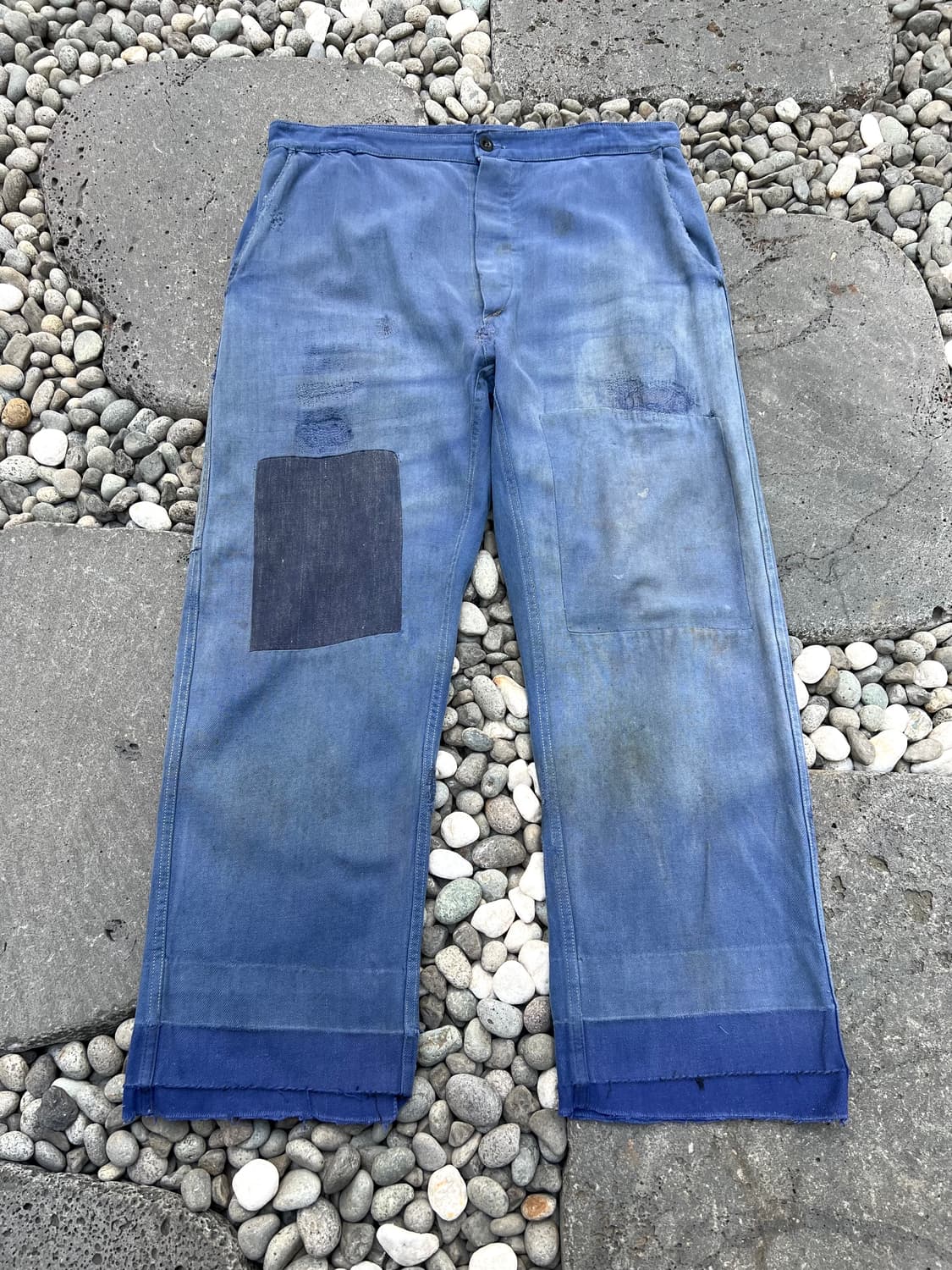 HARD FADED WASHING PATCHWORK 패치워크프렌치워크팬츠 상품이미지1