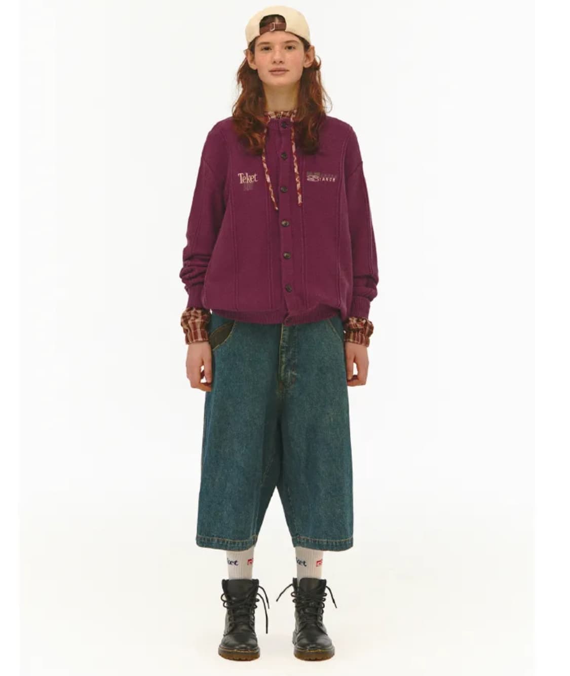 테켓 happenstance 가디건 버건디 상품이미지1