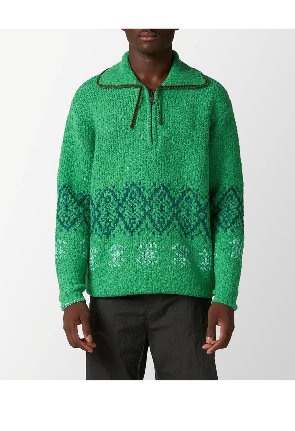 앤더슨벨 테틀린 하프 집업 스웨터 그린 상품이미지2