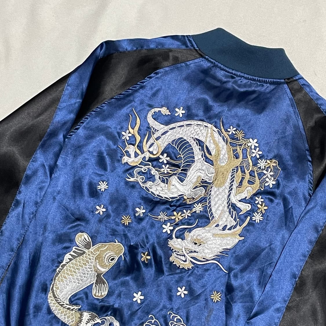 48 vtg 블루 잉어&용자수 스카쟌  상품이미지1