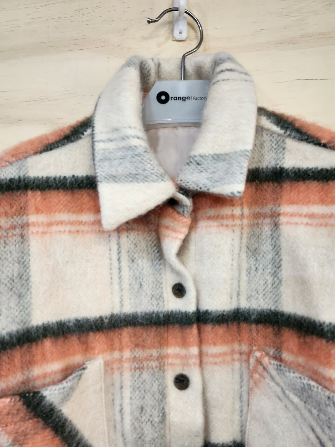 177) 여성 누빔안감 체크 박시자켓 상품이미지3