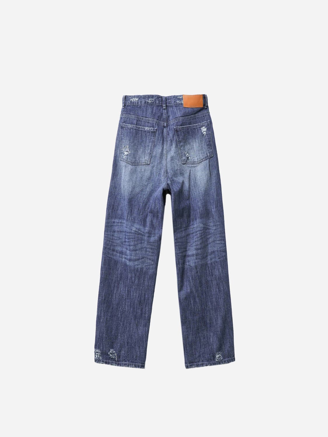 STRAIGHT DENIM PANTS (DAMAGED INDIGO) 상품이미지2