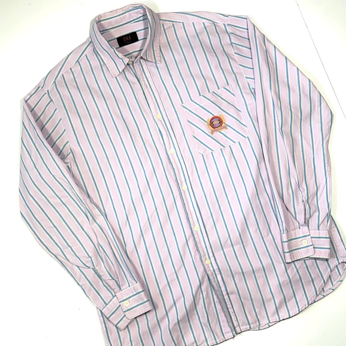 ONA 핑크 스트라이프 셔츠 L 상품이미지2