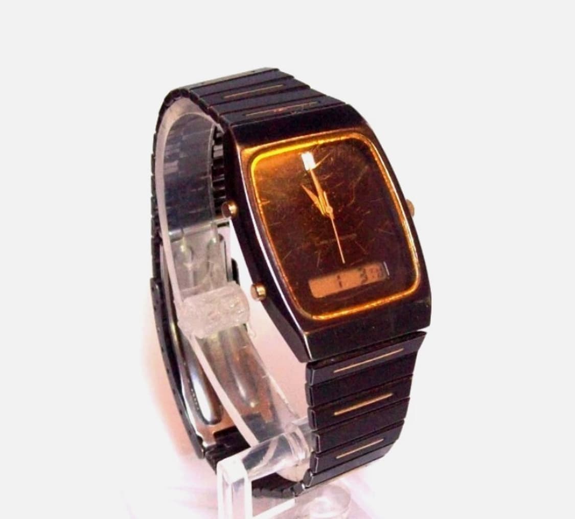 빈티지 세이코 Seiko 블랙 금장 시계 상품이미지1