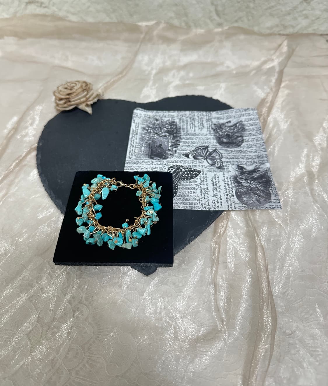 빈티지 터키석 브레이드 팔찌 상품이미지1