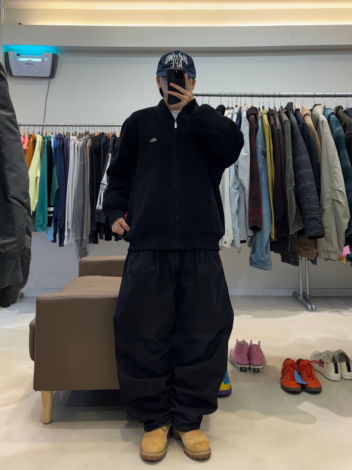 90s 라코스테 모직 블루종 상품이미지5