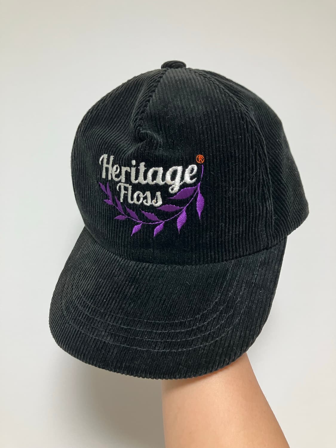 헤리티지플로스 코듀로이 볼캡 캡 모자 블랙 상품이미지1