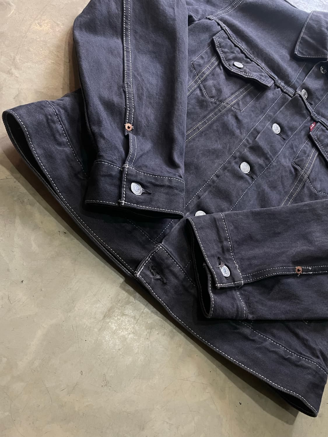 리바이스 블랙 데님 자켓 M 상품이미지4