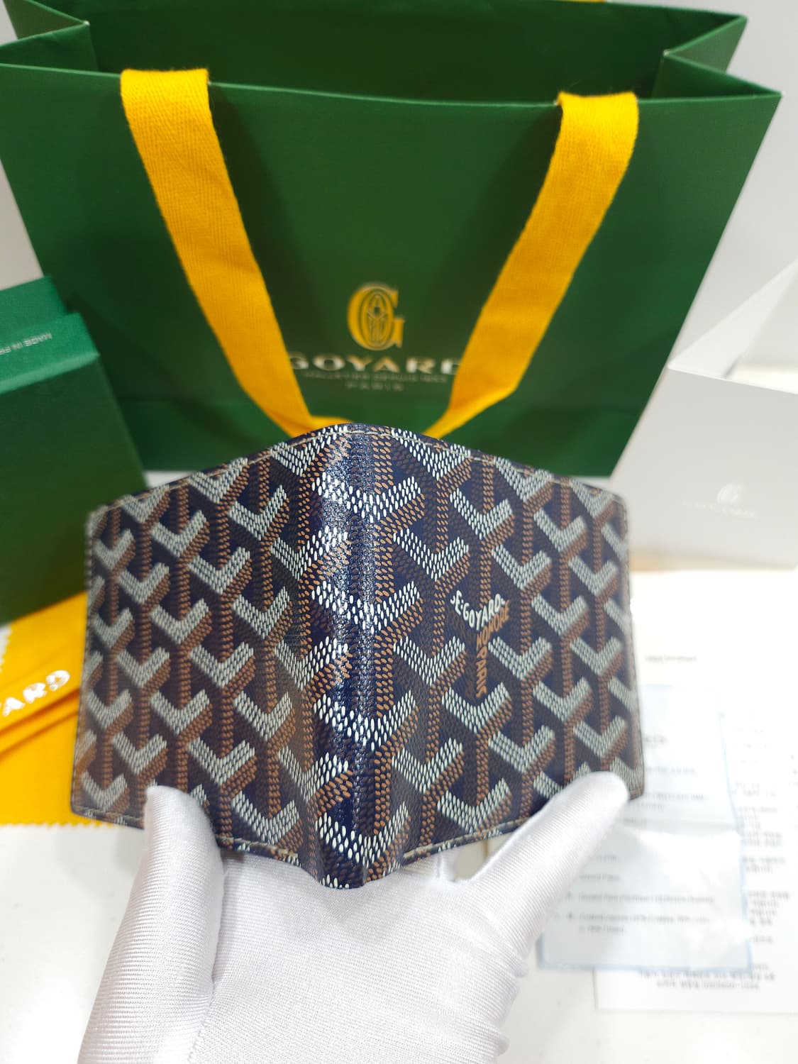 [정품] 고야드 빅투아르 반지갑 네이비 상품이미지4