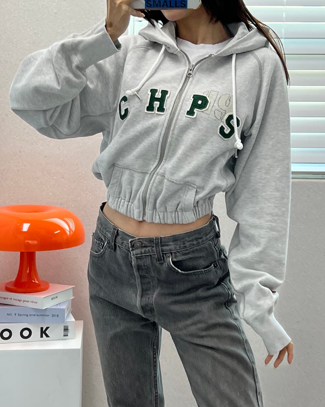 (WOMEN)챔피온 크롭 후드집업-M1480 상품이미지1